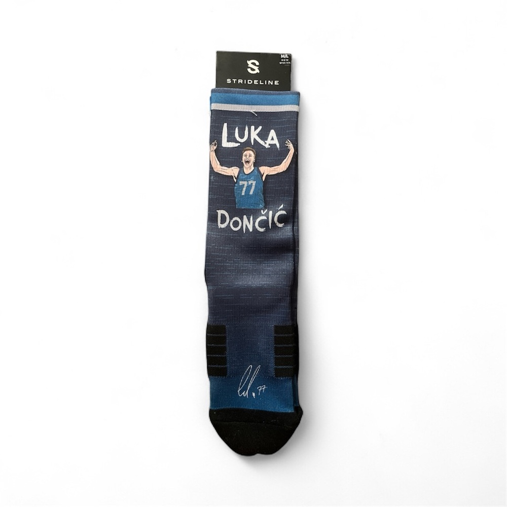 Strideline Unisex Luka Dončić Graphic Blue Socks